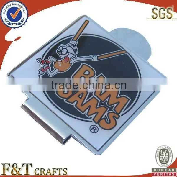 Promotional metal golf money clip and ball marker