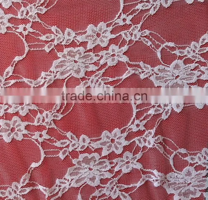 Nylon lace fabric penta-flower pattern