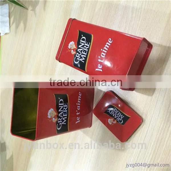 Factory direct high quality rectangular coffee tin can