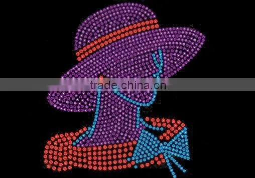hot fix rhinestone motif with car design iron on Garments