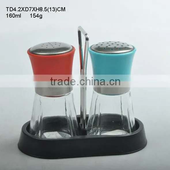 glass spice jar set