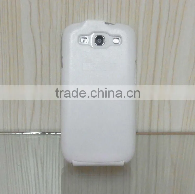 White phone case / foldable cell phone leather case / case for samsung galaxy S3 I9300