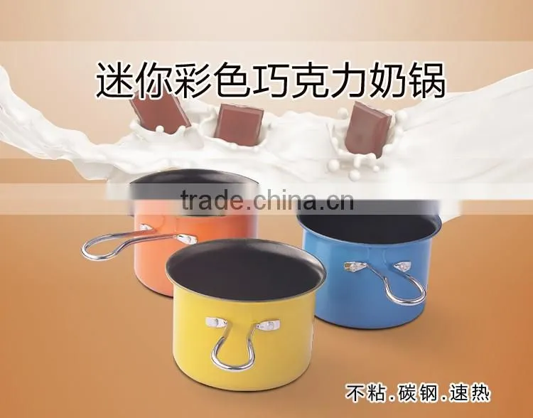 8863 BAKEST 4 inch mini carbon steel milk cuisine pan/non-stick chocolate melting pot/high quality cooking tools