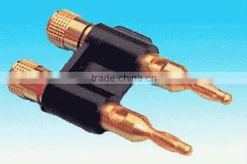 gold banana plug male connector rohs certificate