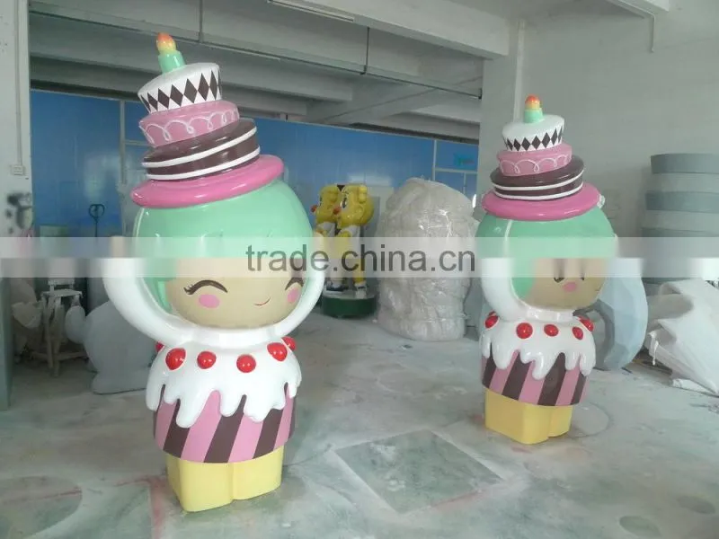 fiberglass decorative cartoon sculpture statue