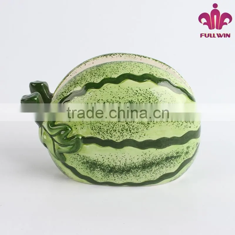 New arrival handmade ceramic napkin holder with watermelon design