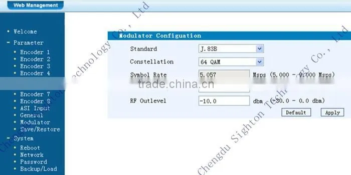 digital tv broadcasting equipment 8 in 1 av sd encoder modulator