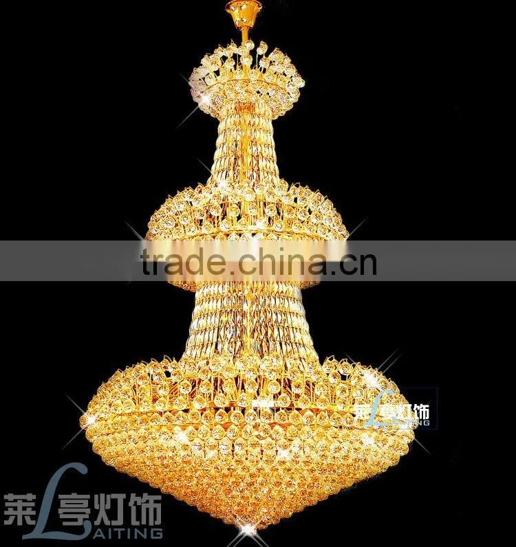 Incandescent Luminaire Pendant Lamp, Large Crystal Chandelier For Hotel