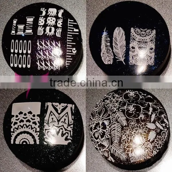 16 years hot gold/black space collection nail art stamper tools with metal holder 4cm refills