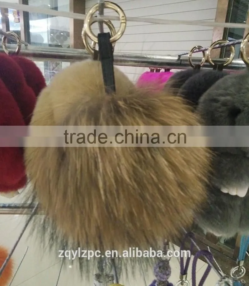 Natural Real Fur Pom Poms Ball / Fur Ball / Raccoon Fur Pompon