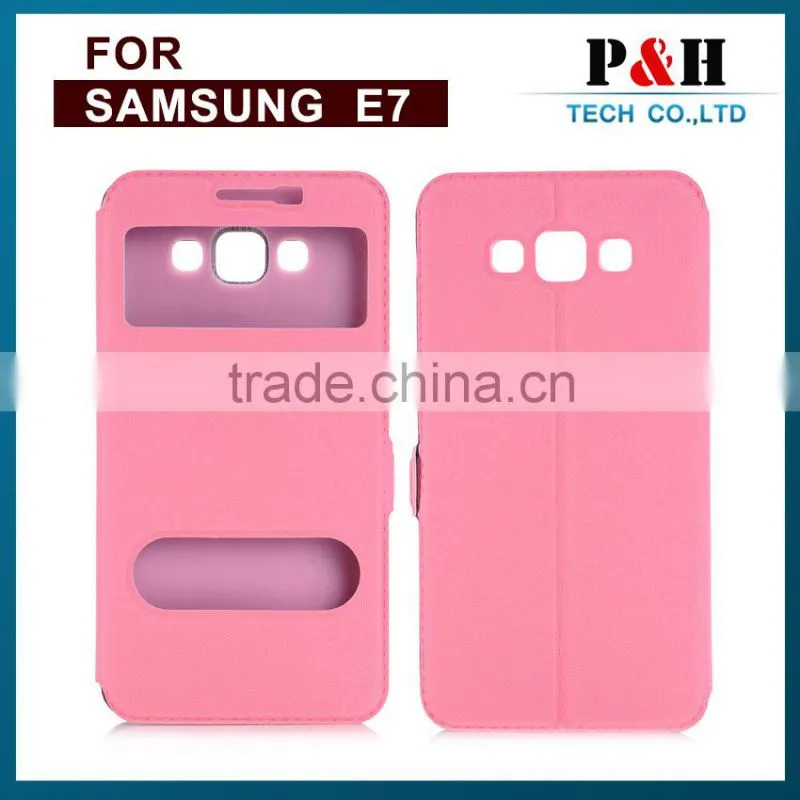 For Purse Card Holder Case For Samsung Galaxy E7 E700 Leather Flip Cover