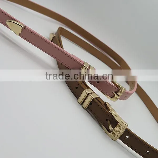 Women fashion belt with 2 rings for dress