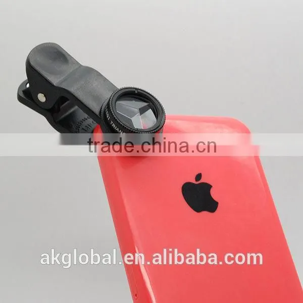 special gifit hot new product for 2015 Triangular Prism Lens with Clip for Mobile Phone Camera