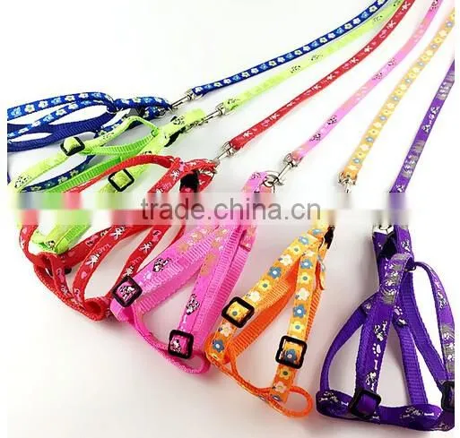 Training Dog Pet Puppy Cat Adjustable Nylon Harness Lead leash Traction rope