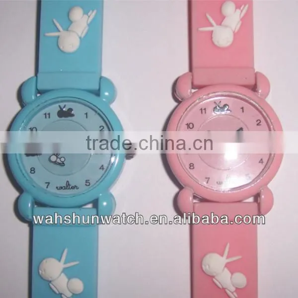 kids promotional 3D bracelet watch without second hands