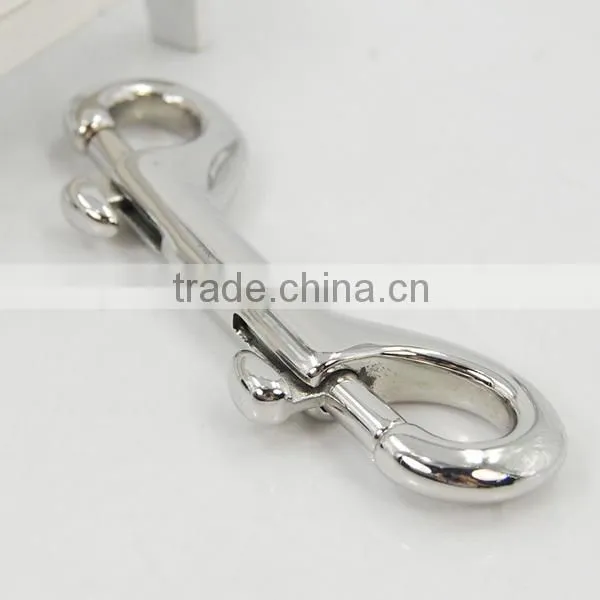 Stainless steel double snap hook Keychain,metal snap hook Keychain