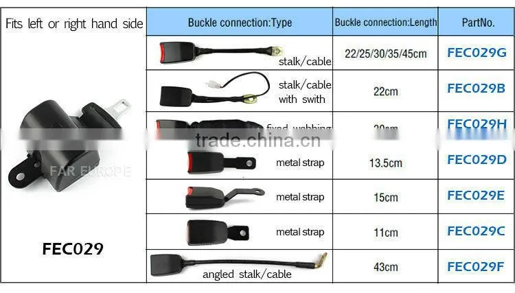 FEC029 high quality safety seat belt switch
