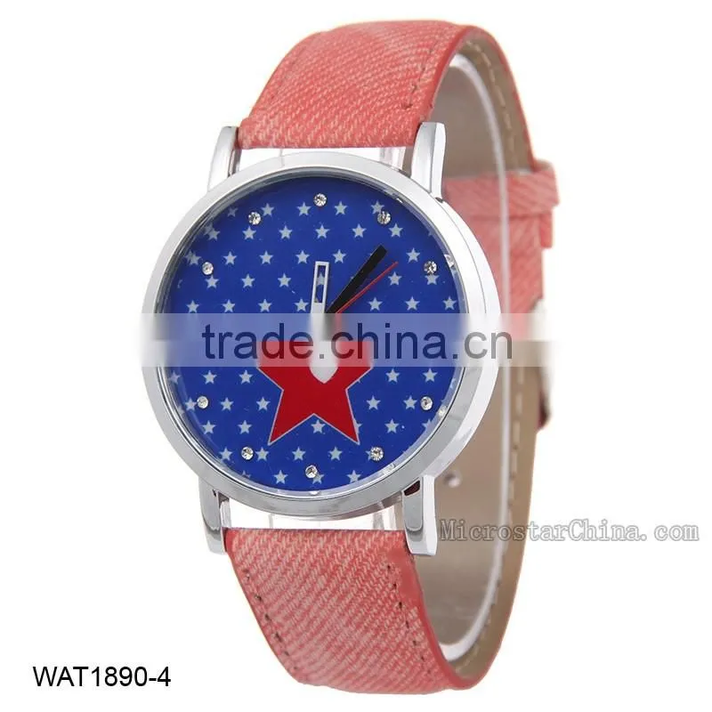 NEW Vintage Star Jean Canvas Wrist Watch