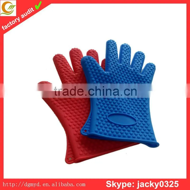 dongguan factory wholesale silicone cooking gloves for kitchen