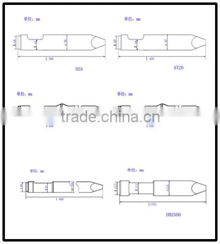 Excavator hydraulic breaker rock electric chisel
