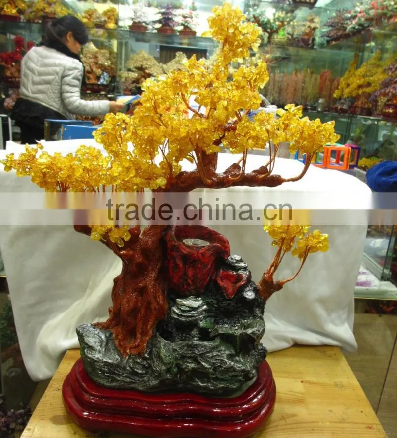 beautiful natural rock citrine crystal trees