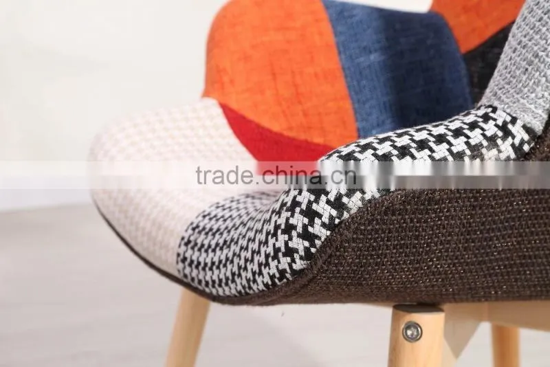 leisure patchwork living room chair fabric sofa chair