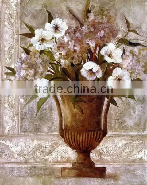 Retro flower decorative painting on canvas