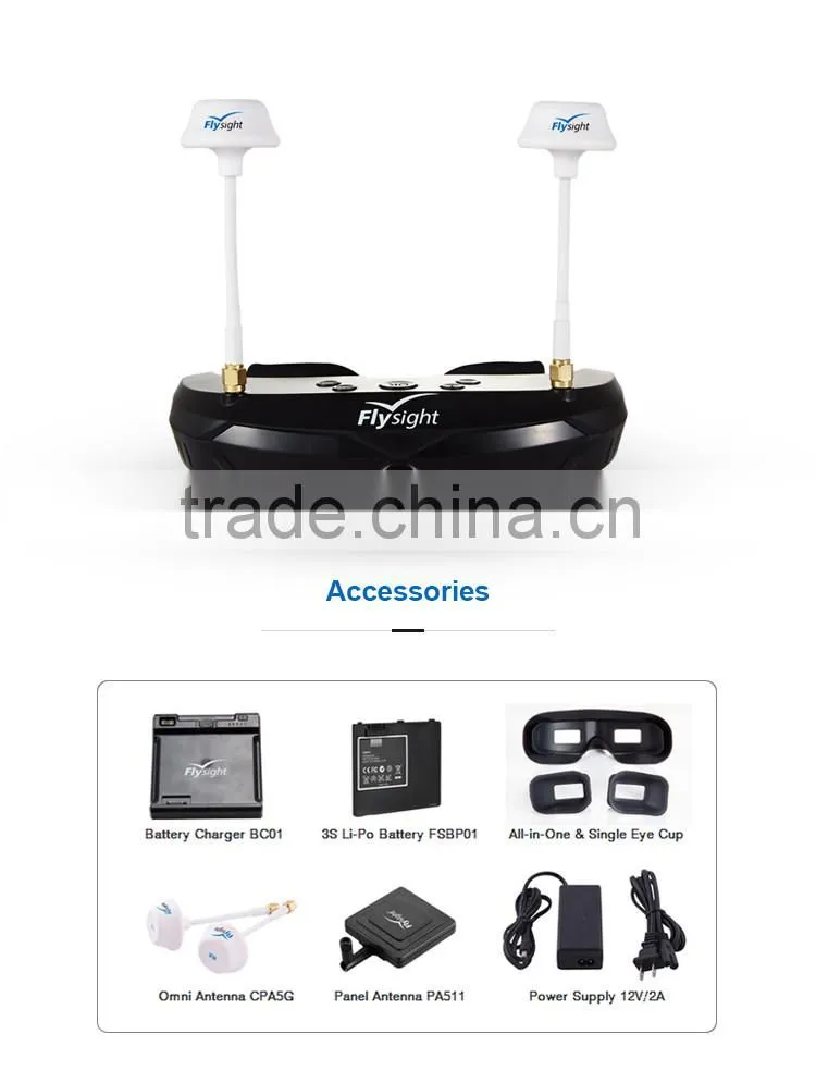 Google glasses FPV 5.8G 40CH Diversity Receiver Wireless Head Tracing GOGGLE/Video Glasses
