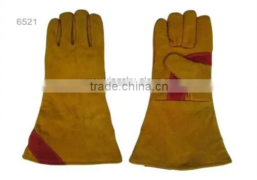 cow split leather welding gloves