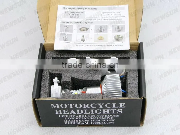Three Function With Hi/Lo Beam led motorcycle headlight bulb C ree Led Headlight For Motorcycle 3800lm Ultra Bright