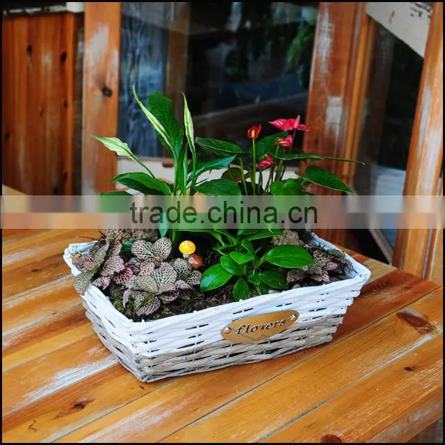 chinese factory grey wash wicker basket