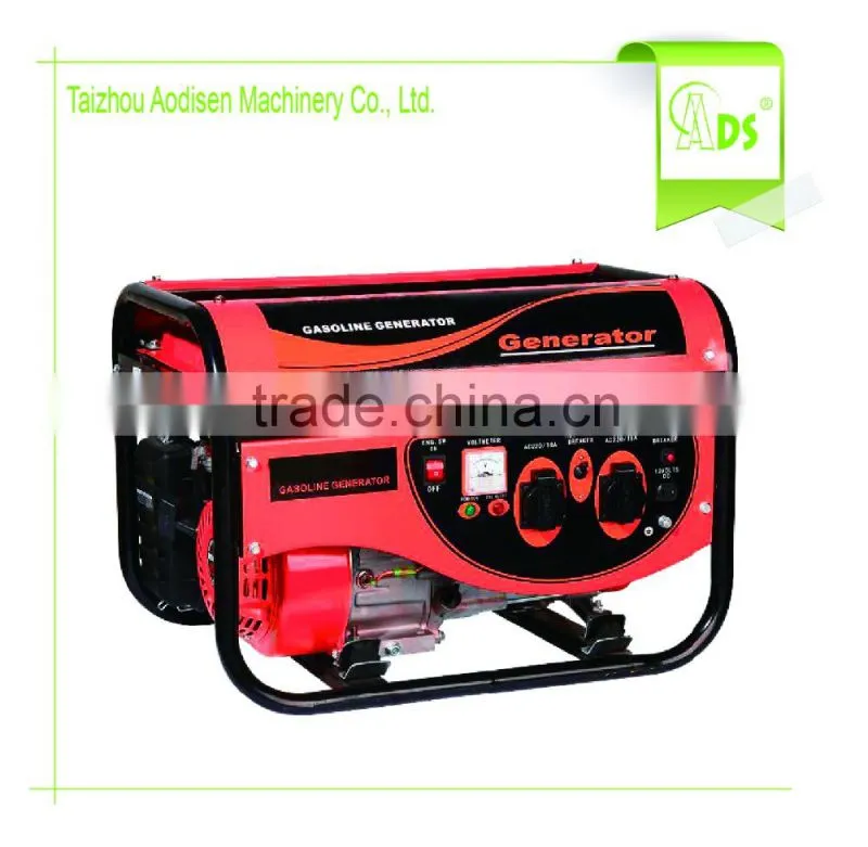 ISO9001 minitype 4 stroke portable carbon brush generator with gasoline power