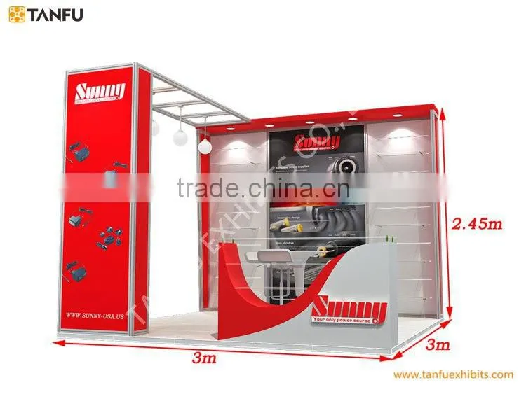 3x3 or 10x10 Shell Scheme Display for Expo or Trade Show from TANFU