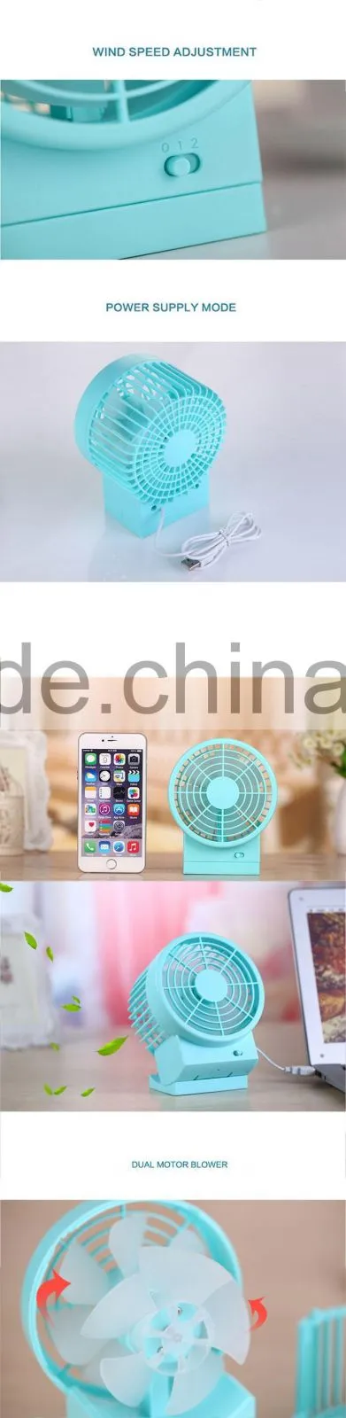 Rechargeable ceiling fan with abs plastic fan blades