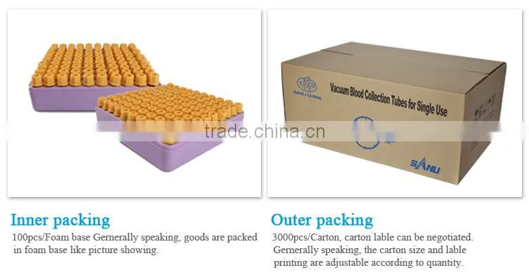 Factory direct supply various style vacuum blood tube plain