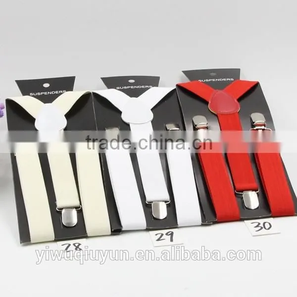 Wholesale Children Braces Boys Y-back Adjustable Suspender Girls Clip-on Kids Suspender Boys Belts Straps 40 Colors 2.5X85CM