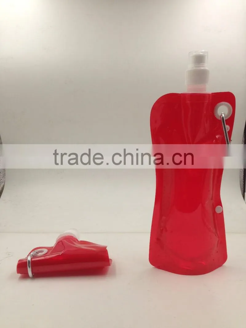 Irregular shaped water bottle/foldable plastic water bottle