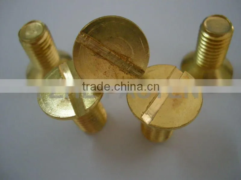 brass flat head solted machine screws