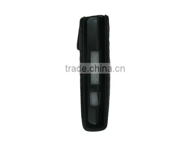 Black Leather Case with Carbon Fiber for sony ericsson X8