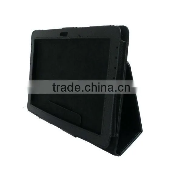 PU stand leather cover case for Samsung note 10.1 with wrist band