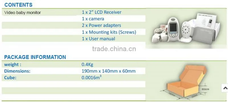 high quality china manufacturer ultrasound baby monitor digital baby monitor with great price