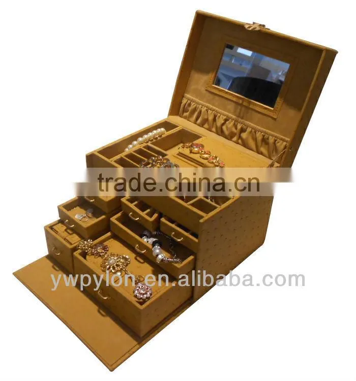 Black PU leather jewelry case