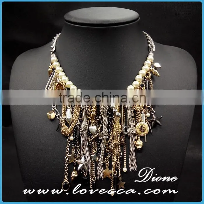 New European retro fashion accessory women heavy alloy exaggerate choker statement necklace