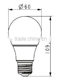 Hot product Energy Star 450lm 120V 80Ra 220 degree E26 led bulb a19 7W