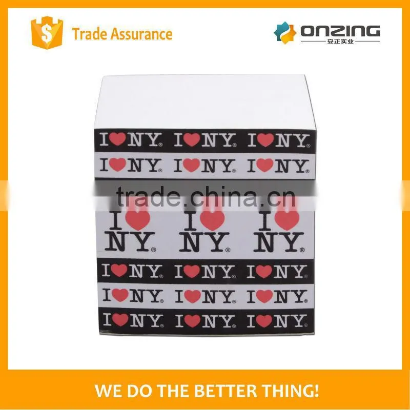 Non sticky woodfree paper 4 sides custom printing cube notepad