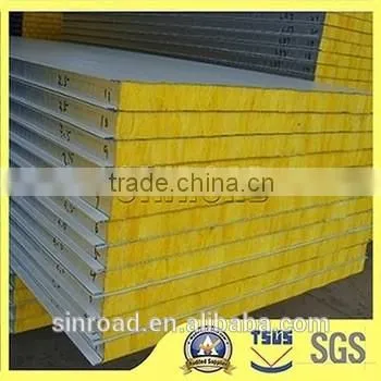 Low Price Water Insulated Rockwool Sandwich Panel with Metal Coating