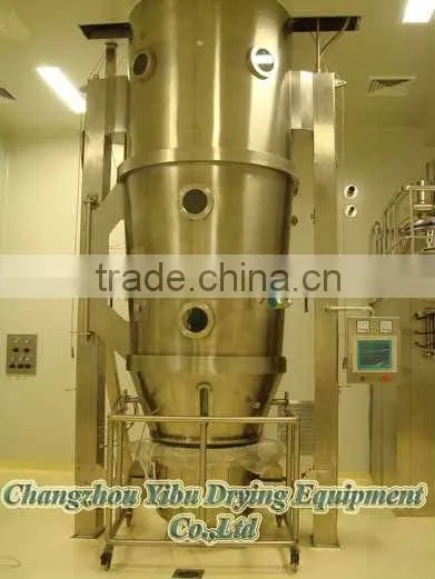 Fluidizing granulating machine