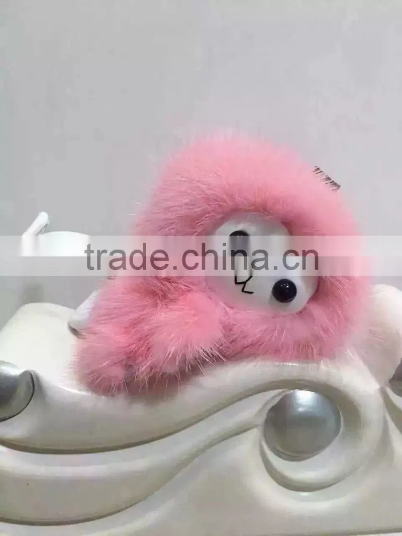 wholesale colorful little monkey mink fur key chain