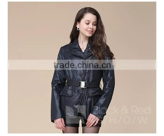 Polyester fashion women goosedown jacket