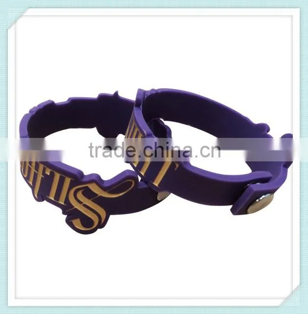 thailand silicone wristband custom adjustable rubber bracelet
